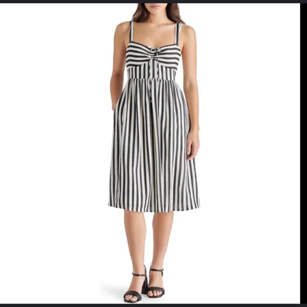 NWT Steve Madden Deyvani Striped Midi Dress
